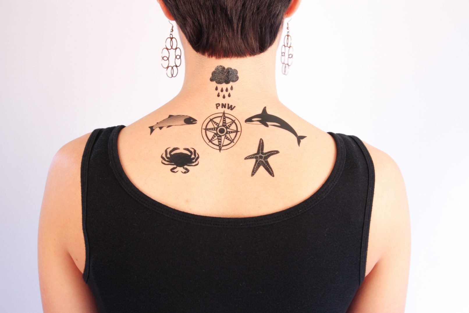 Orange Twist Temporary Tattoos
